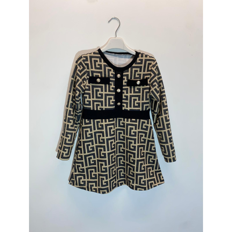 SAVE THE QUEEN Robe à manches longues Dames T EU 42 kaki-brun style