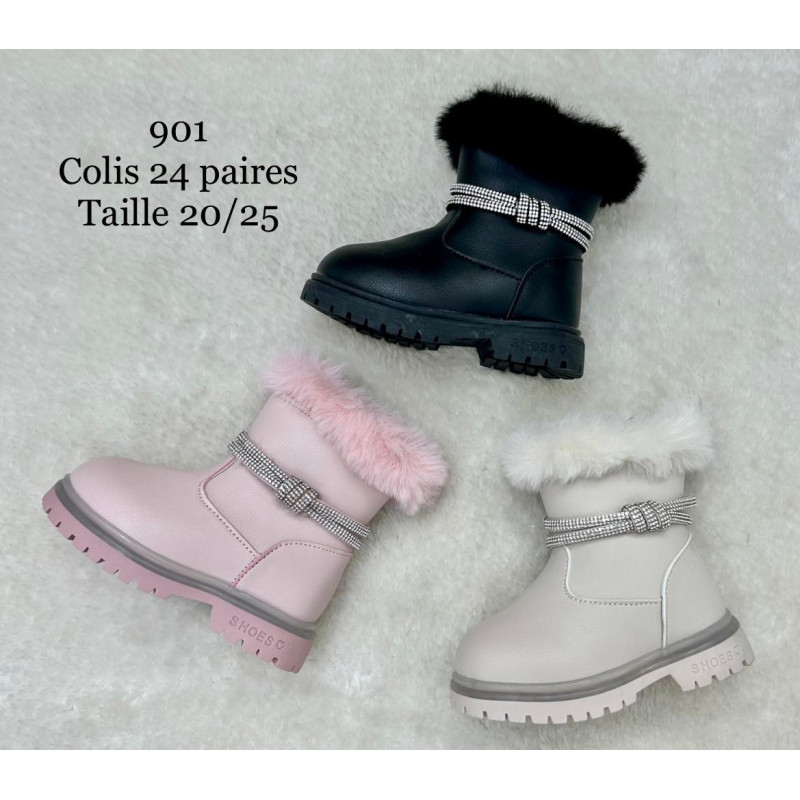 Set of 24 : "Silver stripe" mixed colour lined ankle boot