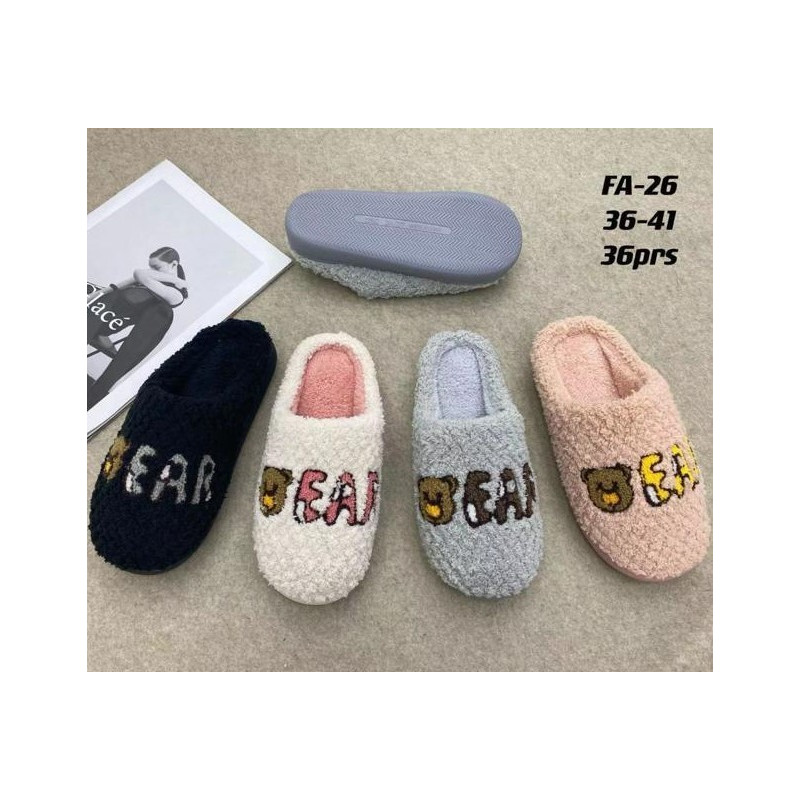 Set of 36 : "BEAR" mule slipper
