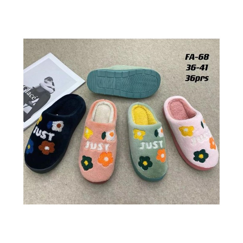 Set of 36 : "JUST" flower mule slipper