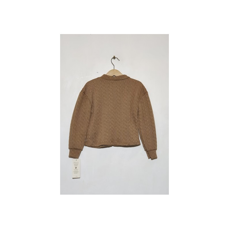 Cardigan Cable & Gauge Manches 3/4, Marron, Taille 3X (plus Size) - Neuf