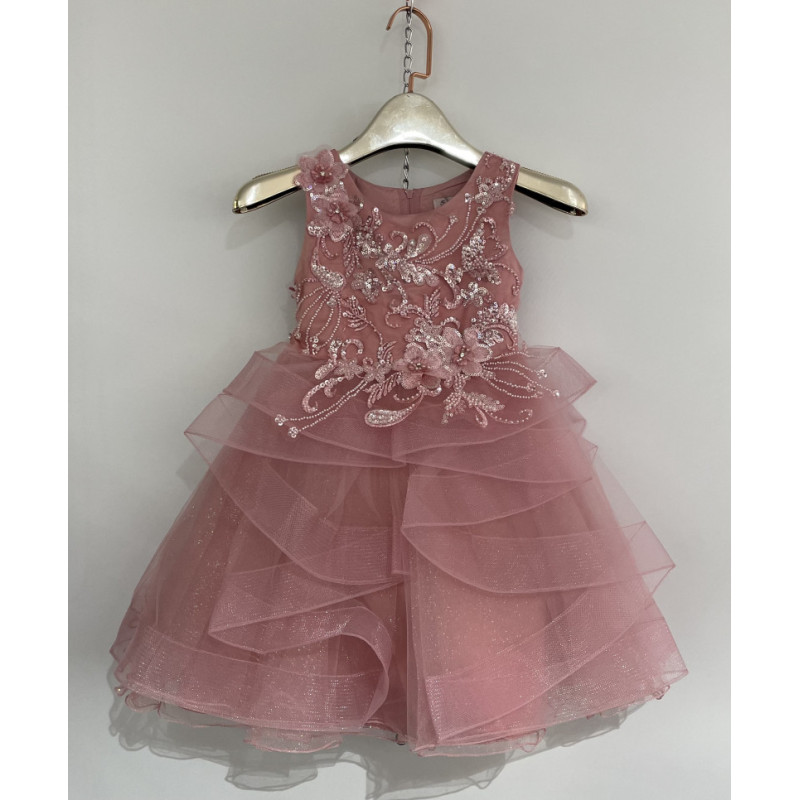 Robe De Fête Fille Topolino En Coton (blanc Et Bleu) Taille 122-128 - Neuve Avec étiquettes