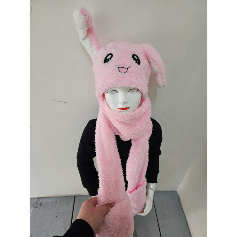 Lot de 3 : Bonnet-écharpe animal (8-14 ans)