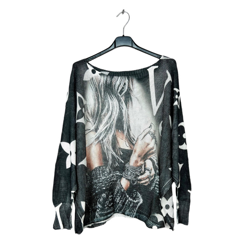 Van Der Rich Pull Femme Oversize à Capuche - Imprimé Tendance - Viscose Élasthanne - Confort Et Style Décontracté