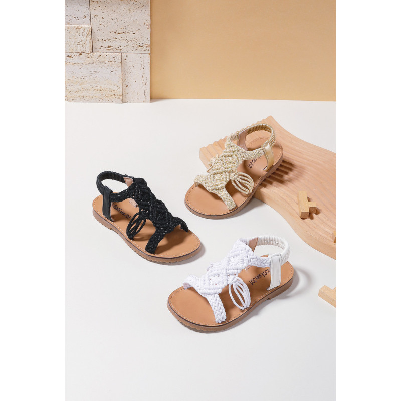 Lot de 12 : Sandales macramé (tailles 19 à 24)