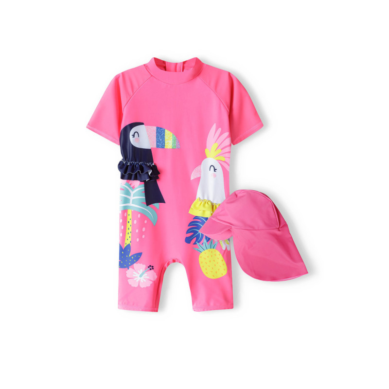 Lot de 6 : Combishort & Toucan bath hat