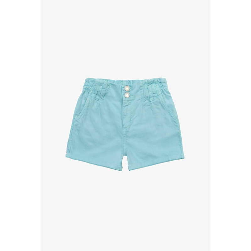 Set van 6: hemelsblauwe shorts van keperstof