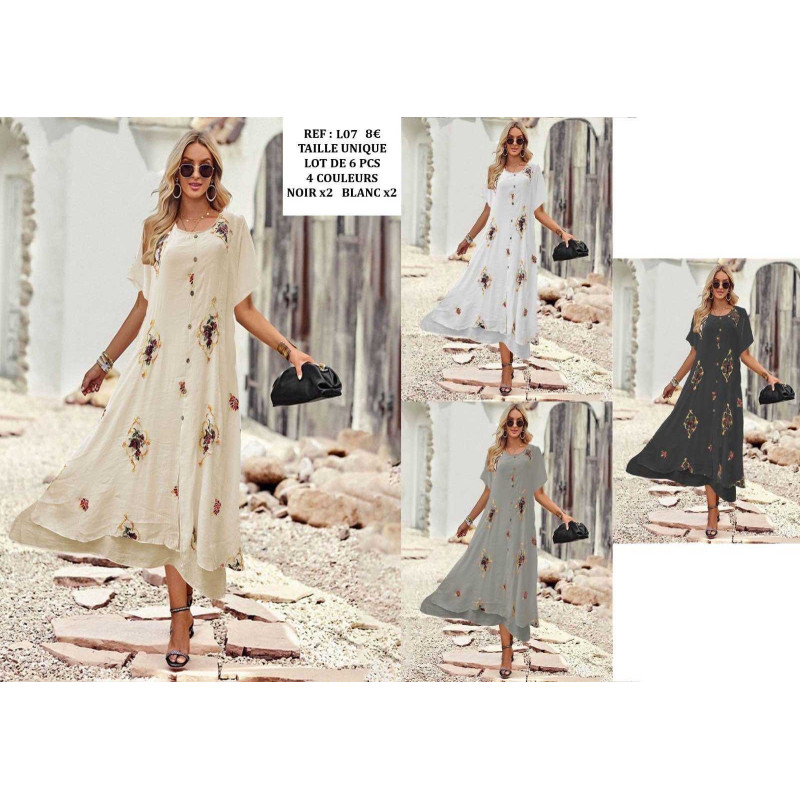 Lot mélangé de 6 robes style bohème