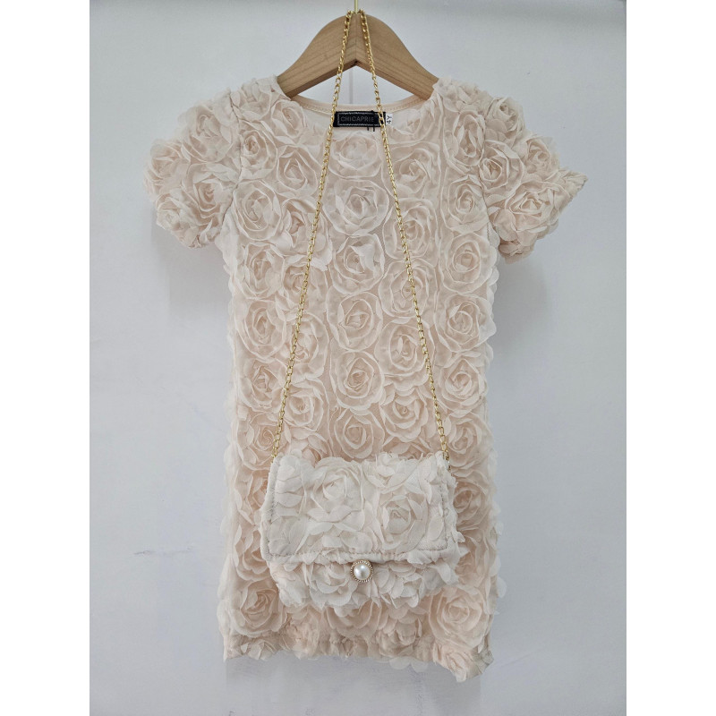 Lot of 6 : Flower Sculpted Dress and Assorted Chain Bag