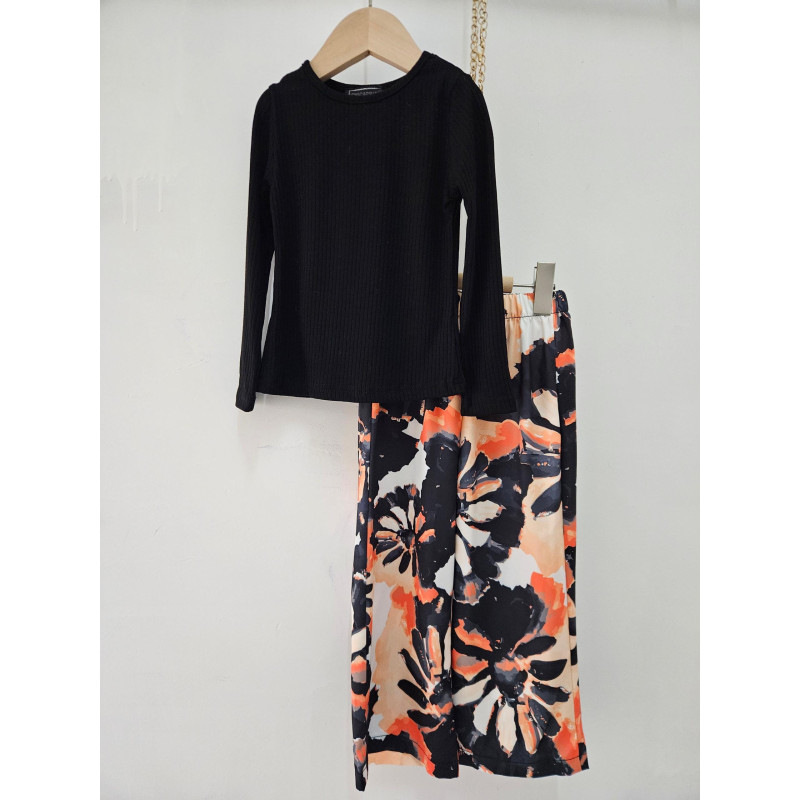 Lot de 6 : Ensemble Côtelé et Pantalon Fleuri