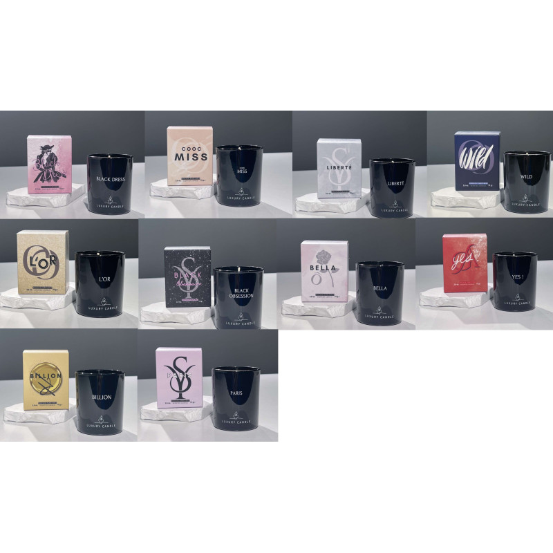 Lot de 10 Bougies Parfumées – Senteurs Inspiration Luxe – 75 g