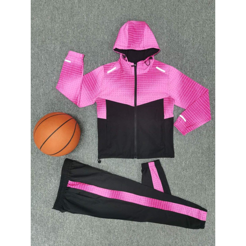 Lot de 6 : Ensemble enfant sport à capuche avec motifs graphiques – Look urbain et performance