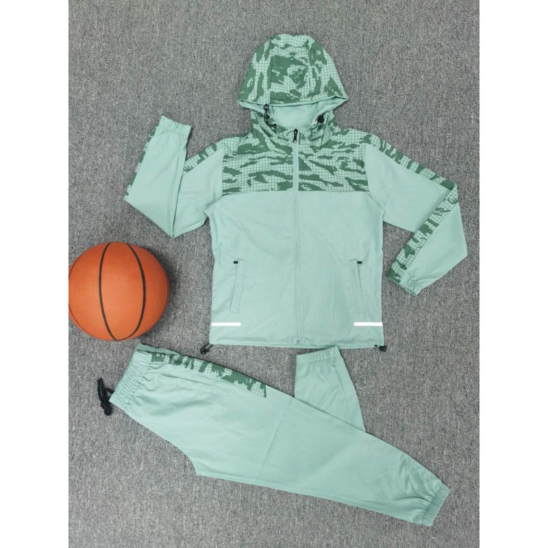 Set van 6: Camouflage Hooded Children's Sport Set - Stedelijke stijl en actief comfort