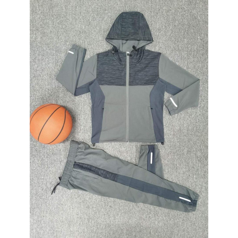 Lot of 6: Black Hooded Child Sport Set - Textured Design and Optimal Comfort