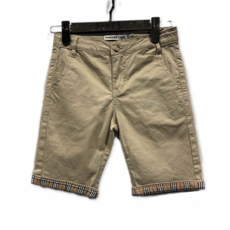 Lot de 10 : Bermuda garçon élégant à revers contrasté – Confort et style estival