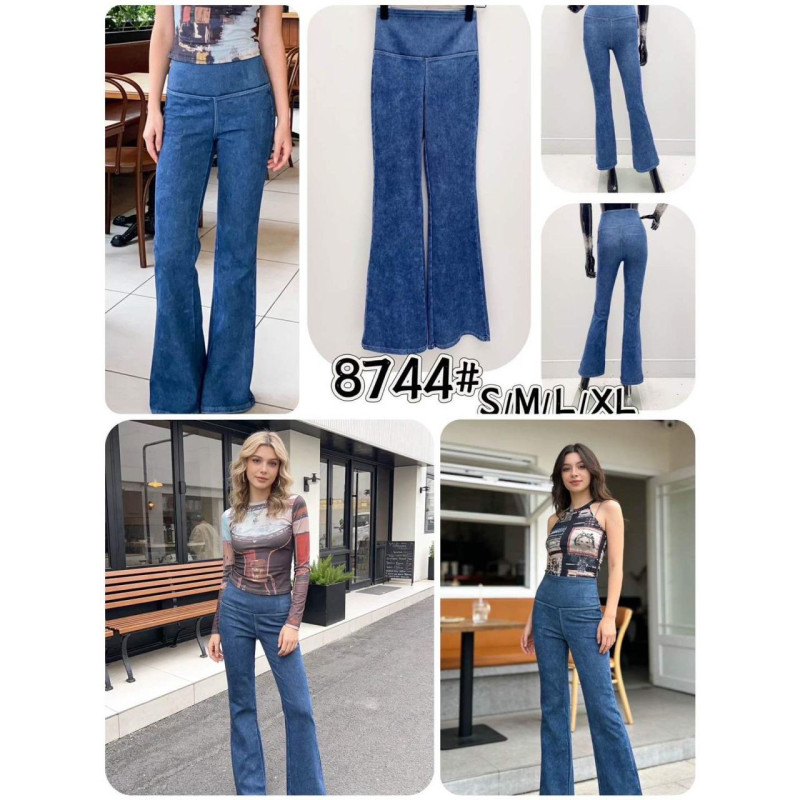 Partij van 4: Hoge taille jeans, uitlopende of olifantenpoten