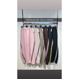 Pantalon femme à bandes...