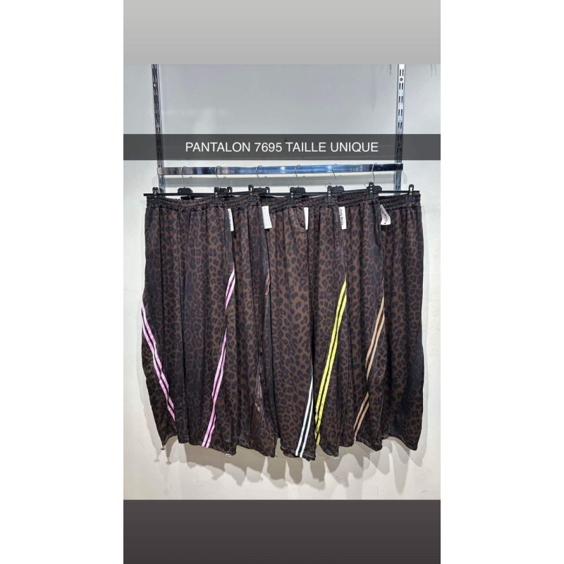 Léopard Woman Pants with Side Bands
