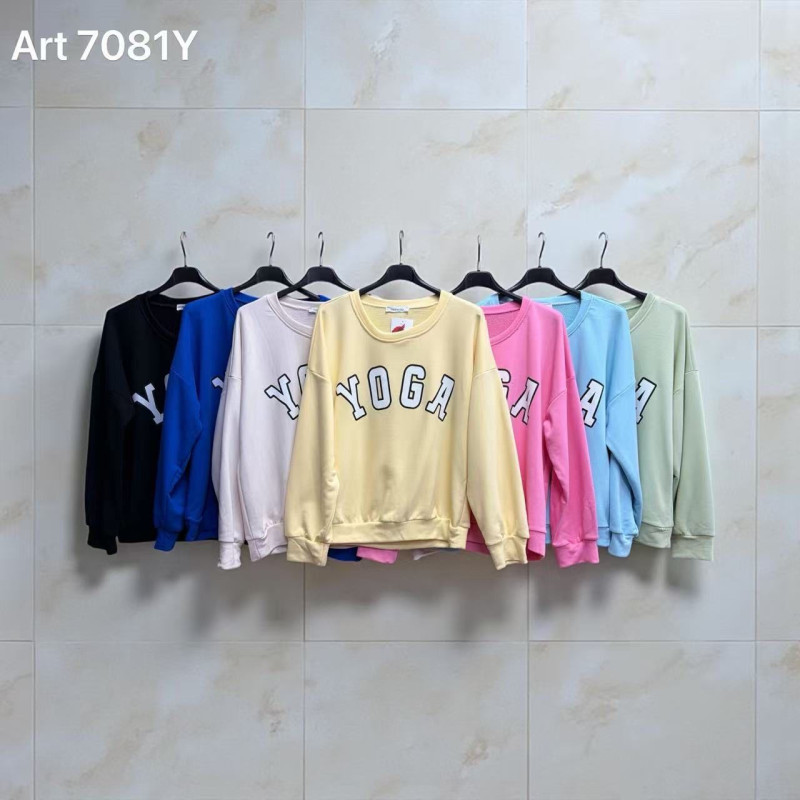 Vrouwen sweatshirt met geborduurd bericht