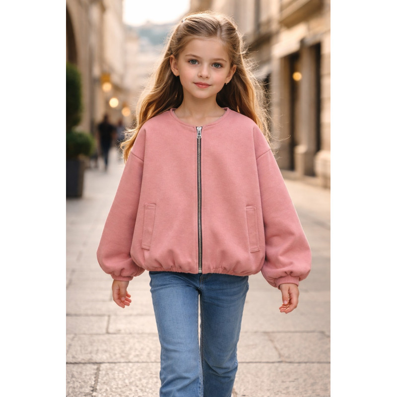 Pack of 6: Girls Premium Zip Jacket Chic Bomber Style