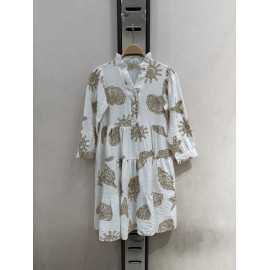 girls boho shell print dress trendy kids fashion 4 14 years wholesale clothing