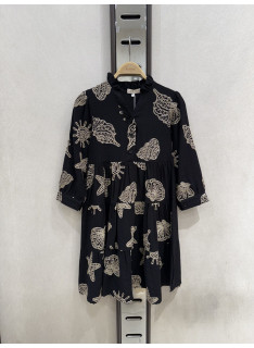 meisjes jurk schelp print boho stijl trendy kinderkleding 4 14 jaar groothandel