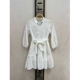 meisjes jurk broderie met ceintuur elegante kinderkleding 4 14 jaar groothandel