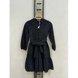 robe fille broderie anglaise avec ceinture mode enfant elegante 4 14 ans grossiste