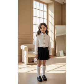 meisjes blouse elegante sierknopen kinderkleding groothandel 4 14 jaar