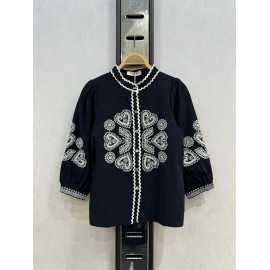 blouse fille brodée manches longues mode enfant grossiste 4 14 ans