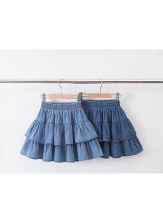 girls denim ruffle skirt kids fashion wholesale