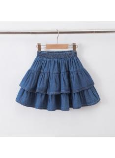 girls denim ruffle skirt kids fashion wholesale