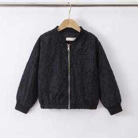 blouson fille zippe fleurs relief mode enfant grossiste