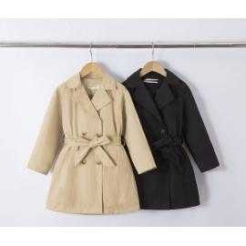 girls trench coat tie belt kids fashion wholesale