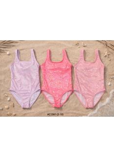 maillot bain fille 1 piece brillant imprime leopard mode enfant grossiste