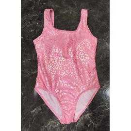 maillot bain fille 1 piece brillant imprime leopard mode enfant grossiste