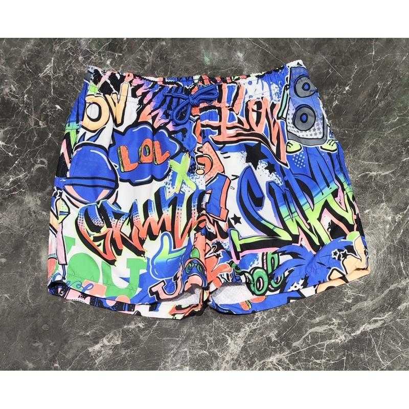 Lot de 5 – Short de bain garçon imprimé graffiti multicolore – Mode enfant