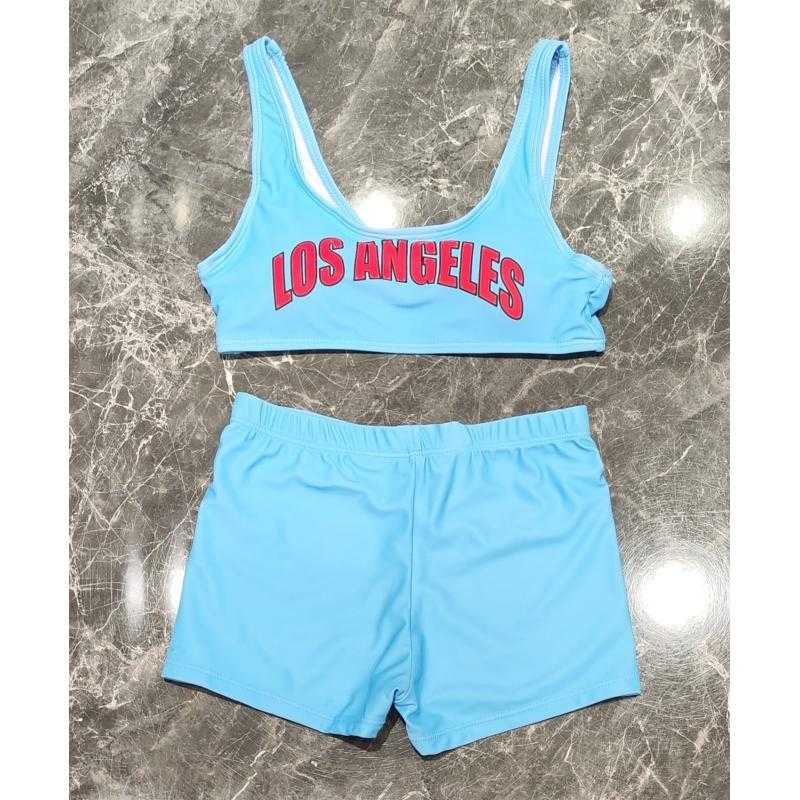 Set van 5 – Meisjes 2-delige bikini met top Los Angeles – Kinderkleding