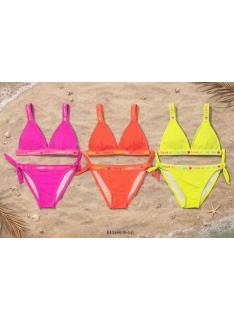 maillot bain fille 2 pieces fluo liens a nouer mode enfant grossiste