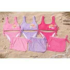 maillot bain fille 3 pieces sirene jupe assortie mode enfant grossiste