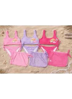 maillot bain fille 3 pieces sirene jupe assortie mode enfant grossiste