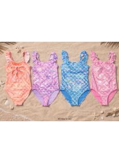 maillot bain fille 1 piece sirene brillant volants mode enfant grossiste