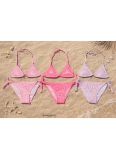 maillot bain fille 2 pieces triangle brillant liens mode enfant grossiste