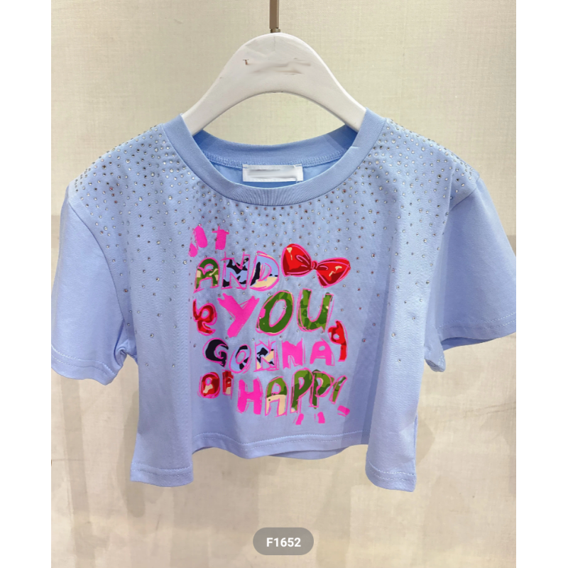Pack of 6 – Girls “YOU GONNA BE HAPPY” Crop Top