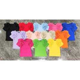 tshirt fille volants epaules colore mode enfant grossiste tshirt fille volants epaules colore mode enfant grossiste