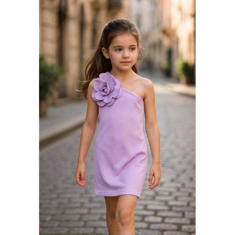 Lot de 6 : Robe asymétrique Fleur