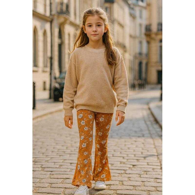 Lot de 6 – Legging fille flare imprimé – Mode enfant