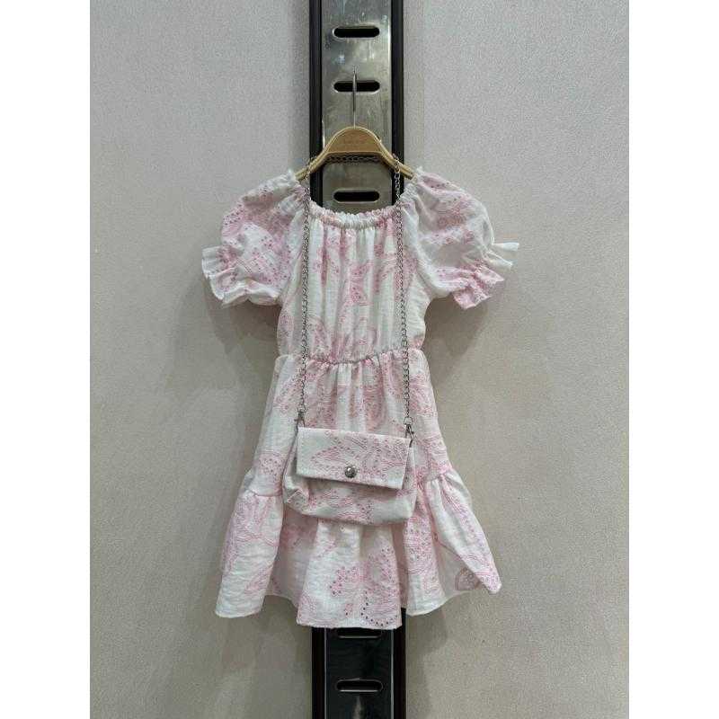 Pack of 6 – Girls printed dress with matching bag – Kids fashion