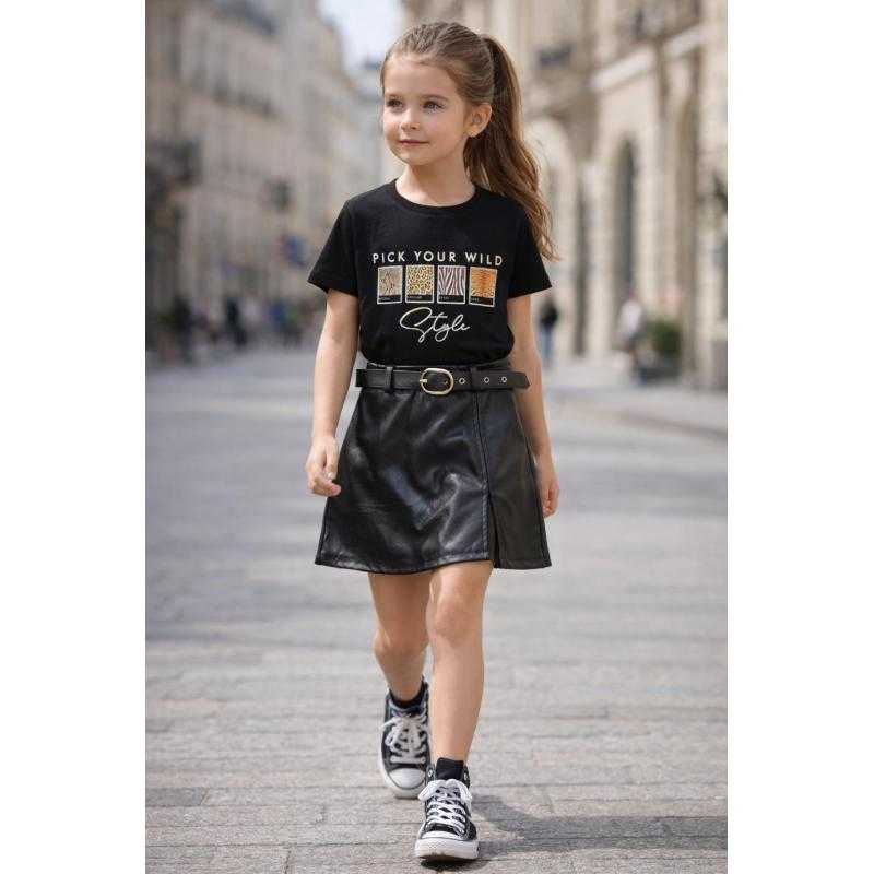 Pack of 6 – Girls cotton printed short sleeve t-shirt