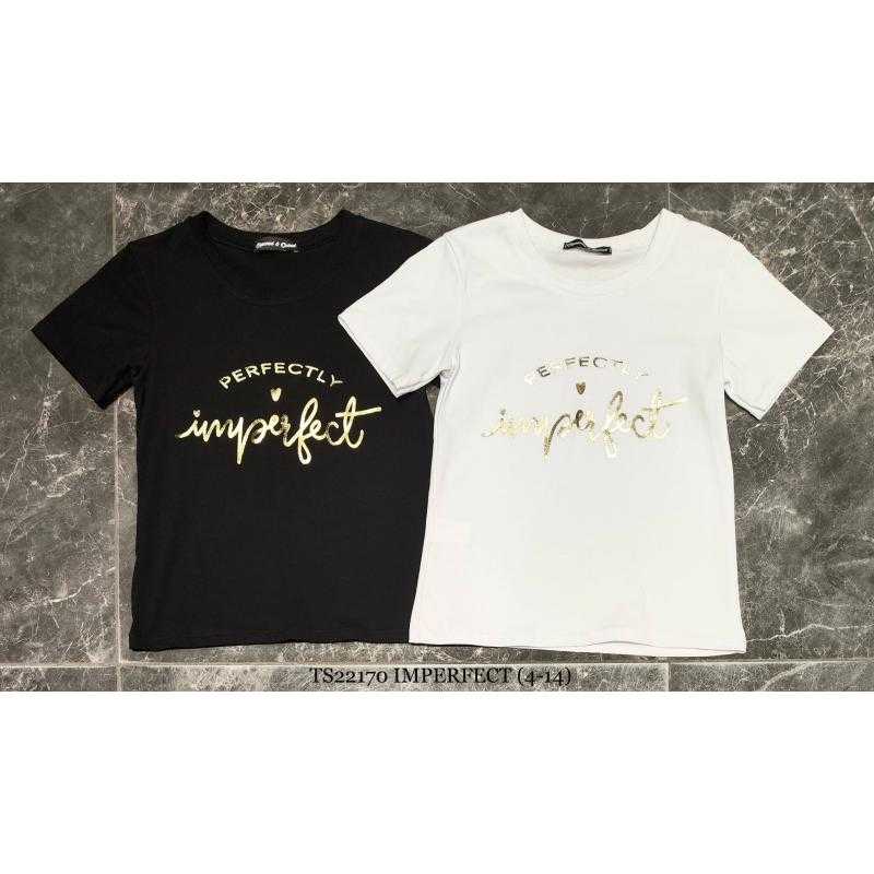 Lot de 6 – T-shirt fille coton imprimé manches courtes